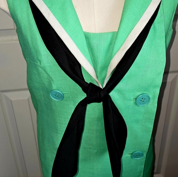 Vtg. 60's Sailor Dress Bergdorf Goodman "Townley" New York Linen - Picture 2 of 12